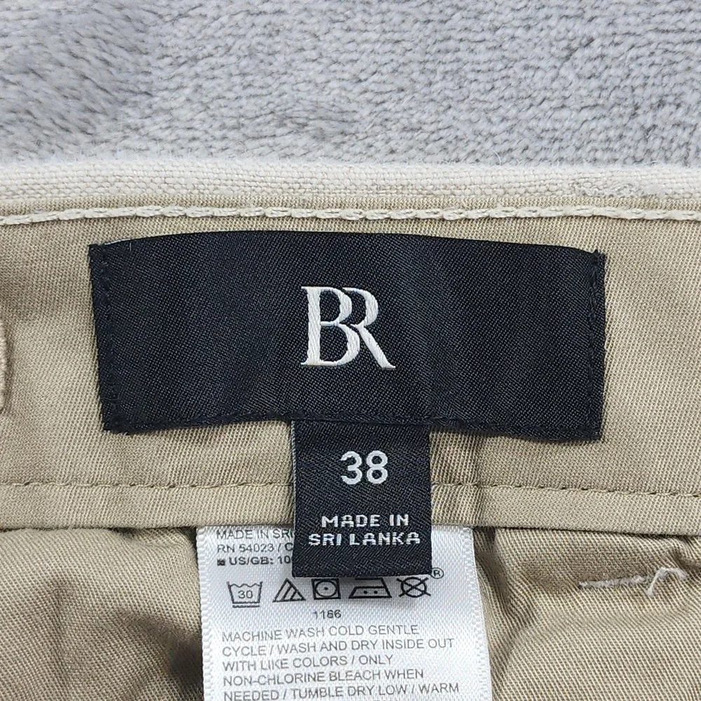 Banana Republic Shorts Mens 38 Beige Linen Chino Flat Front Casual Preppy